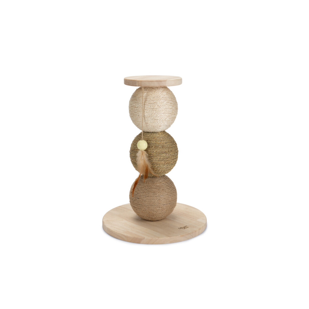 Beeztees Dbl Elio Kedi Tırmalama Tahtası ve Oyuncağı 34x34x47,5cm