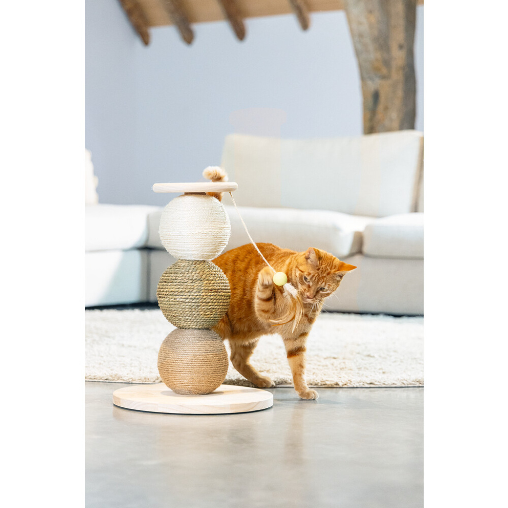 Beeztees Dbl Elio Kedi Tırmalama Tahtası ve Oyuncağı 34x34x47,5cm