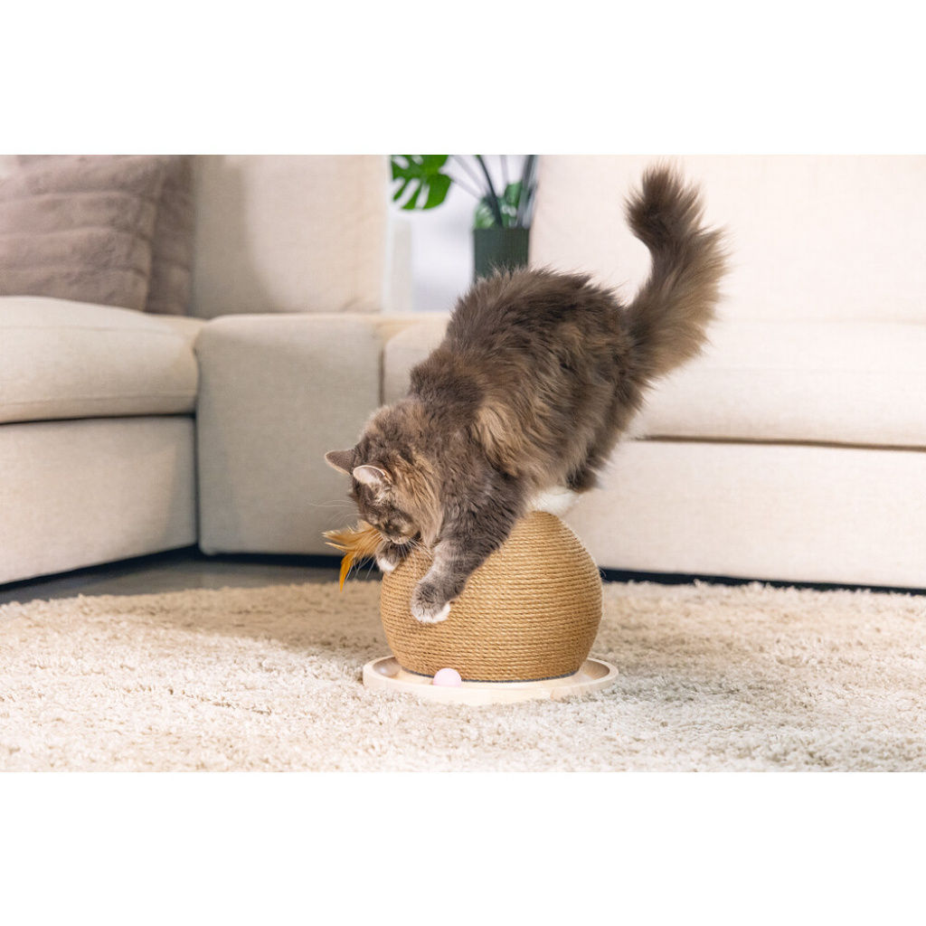 Beeztees Dbl Mila Kedi Tırmalama Tahtası ve Oyuncağı 29,5x29,5x22cm