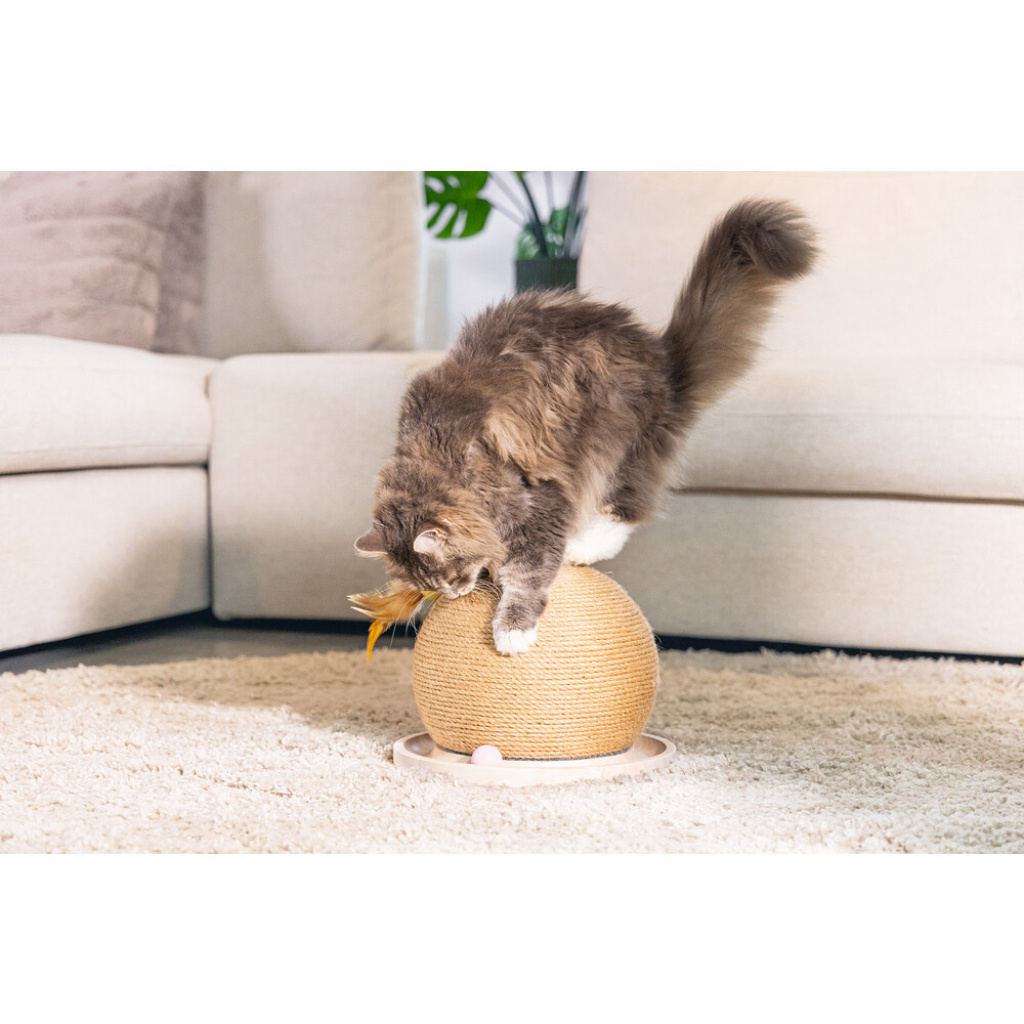 Beeztees Dbl Mila Kedi Tırmalama Tahtası ve Oyuncağı 29,5x29,5x22cm