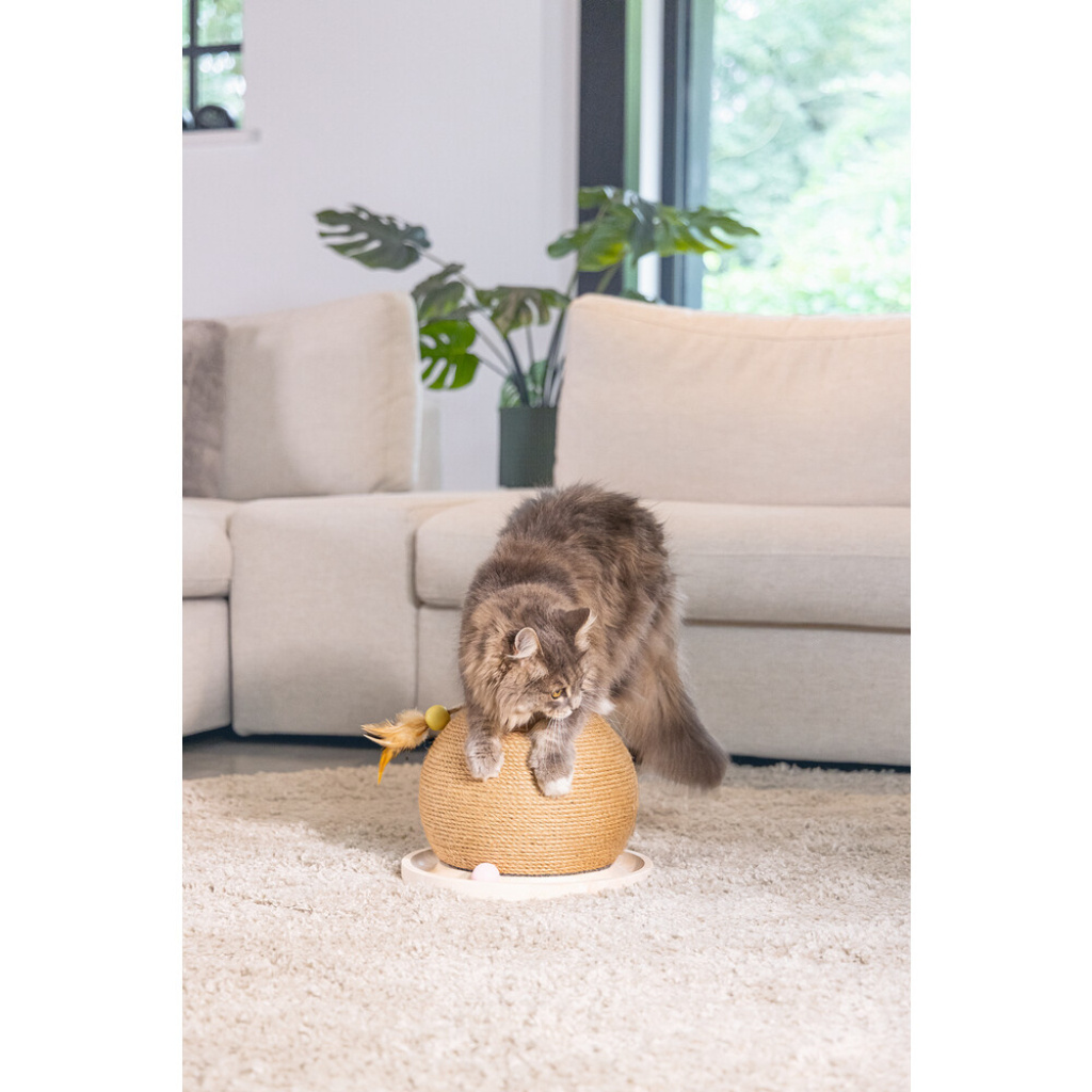 Beeztees Dbl Mila Kedi Tırmalama Tahtası ve Oyuncağı 29,5x29,5x22cm