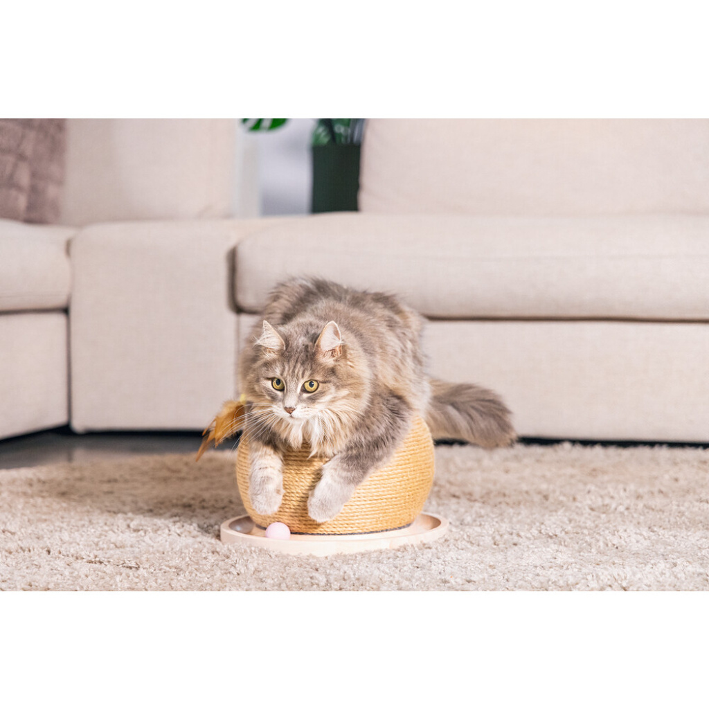 Beeztees Dbl Mila Kedi Tırmalama Tahtası ve Oyuncağı 29,5x29,5x22cm