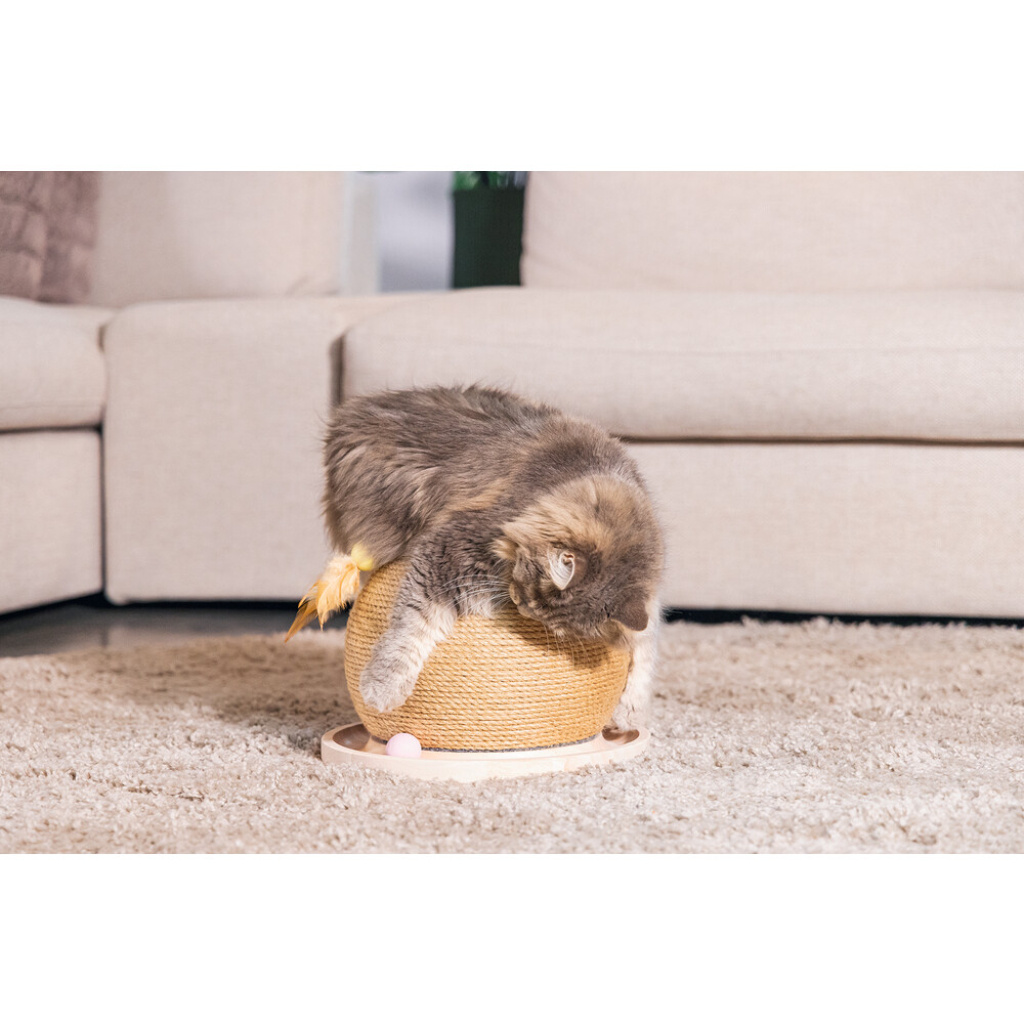 Beeztees Dbl Mila Kedi Tırmalama Tahtası ve Oyuncağı 29,5x29,5x22cm