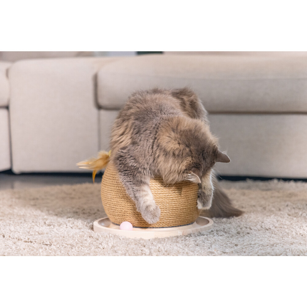 Beeztees Dbl Mila Kedi Tırmalama Tahtası ve Oyuncağı 29,5x29,5x22cm