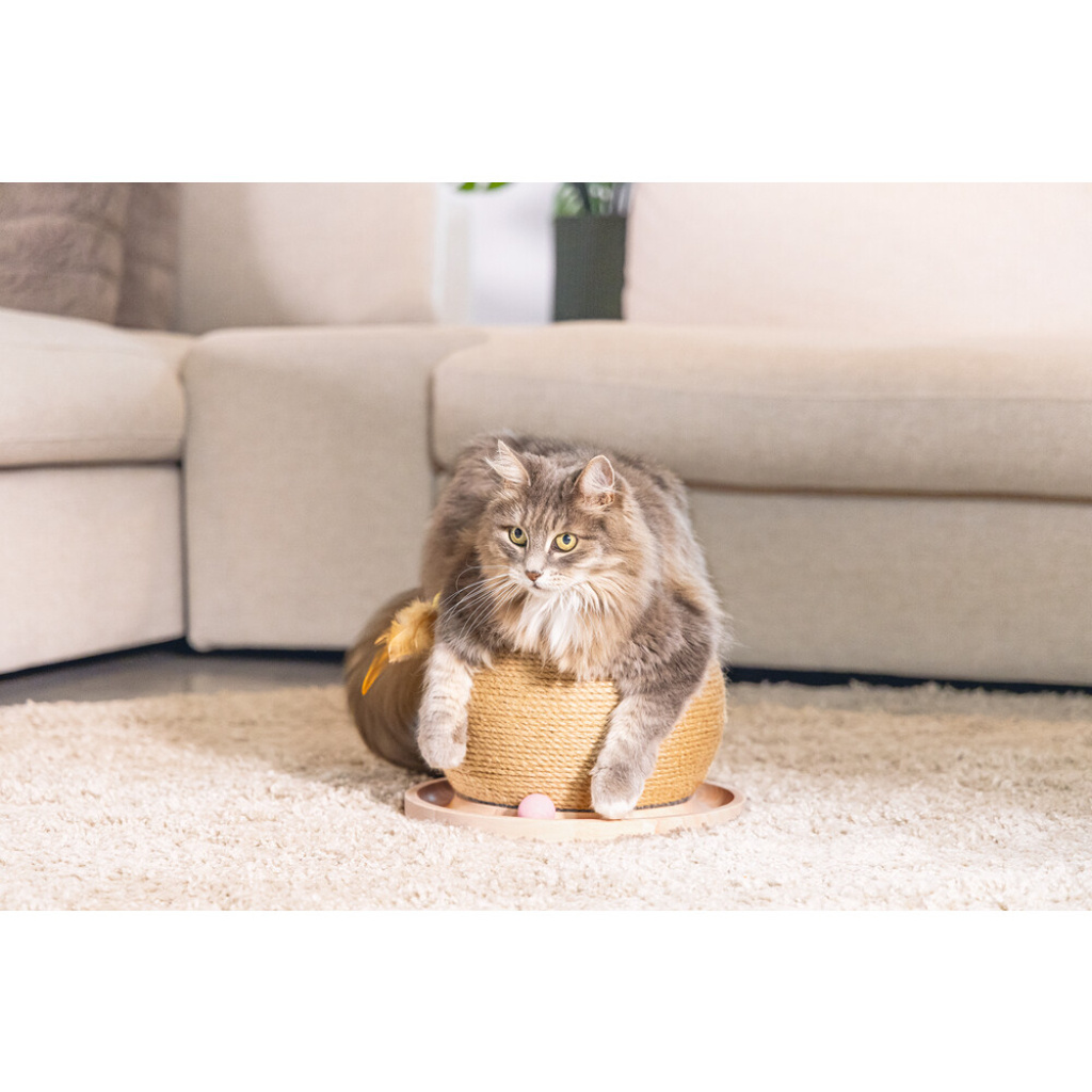 Beeztees Dbl Mila Kedi Tırmalama Tahtası ve Oyuncağı 29,5x29,5x22cm