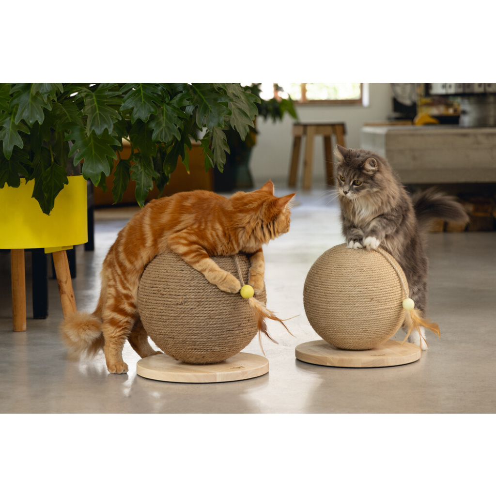 Beeztees Dbl Balty Kedi Tırmalama Tahtası ve Oyuncağı 30x30x27cm