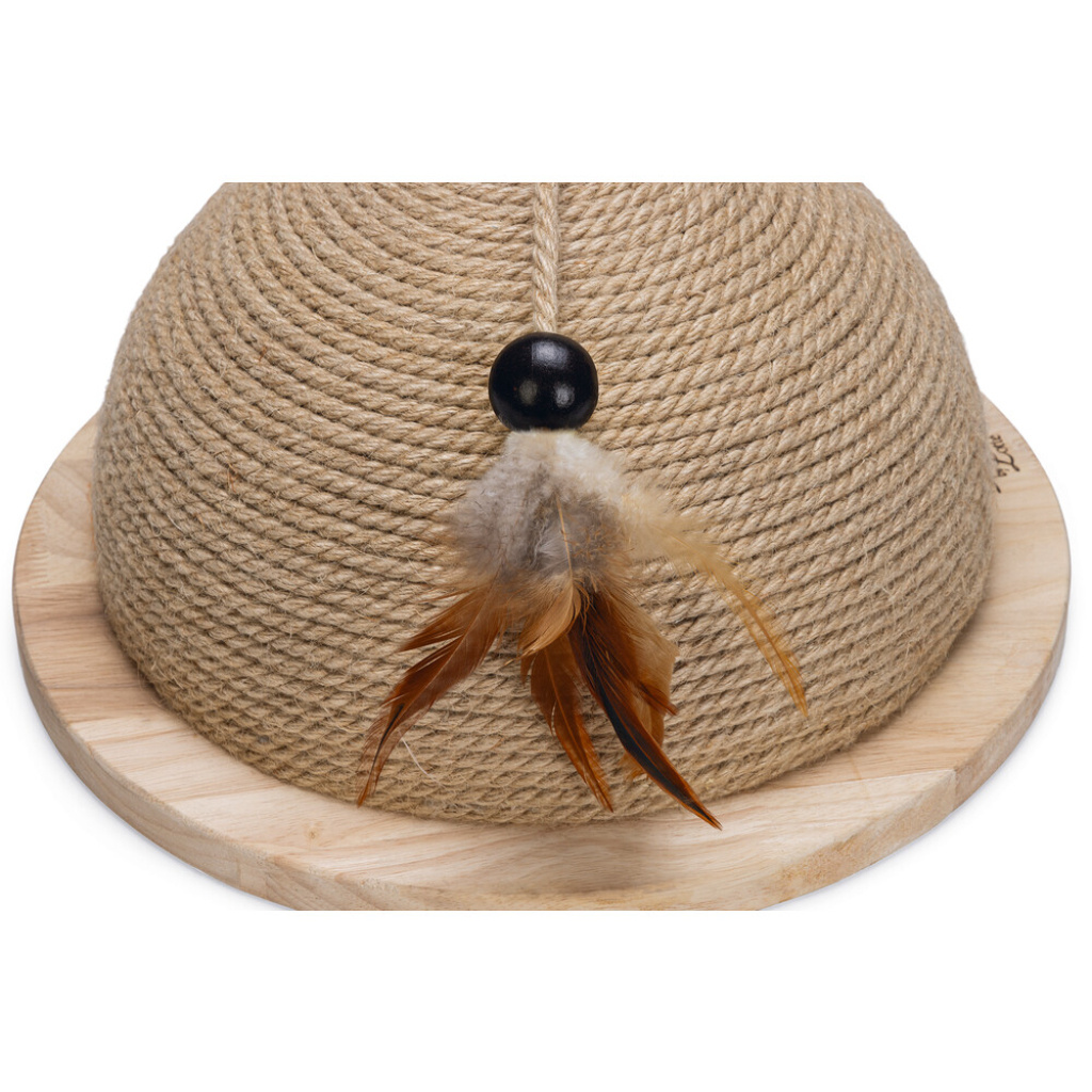 Beeztees Dbl Vivi Kedi Tırmalama Tahtası ve Oyuncağı 34,5x34,5x18cm