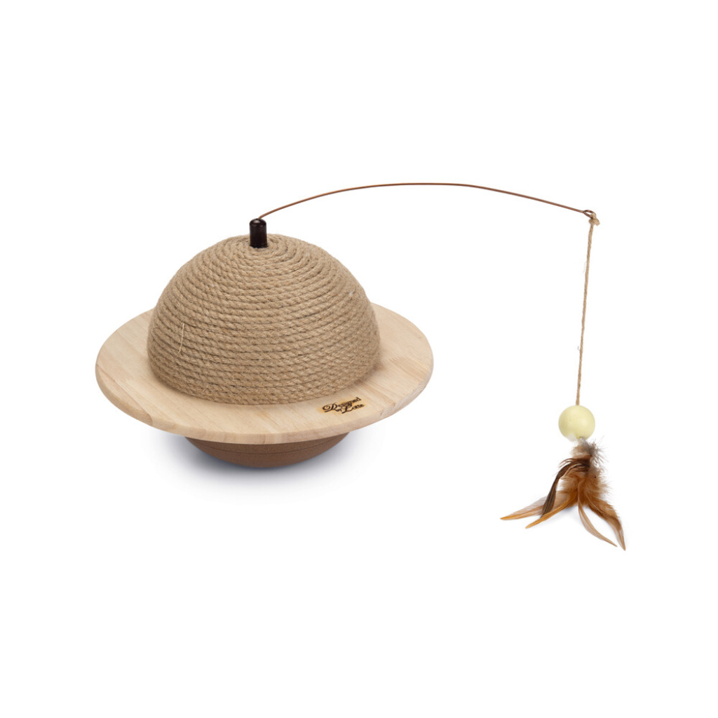 Beeztees Dbl Wiggly Kedi Tırmalama Tahtası ve Oyuncağı 29,5x29,5x20cm