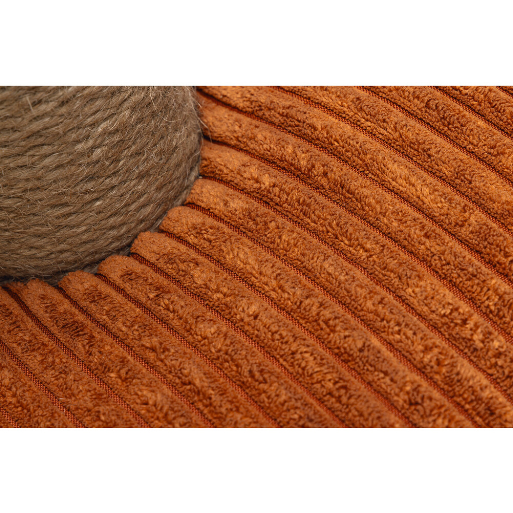 Beeztees Dbl Ribbed Kedi Tırmalama Tahtası ve Oyuncağı 35x35x50cm (Turuncu)