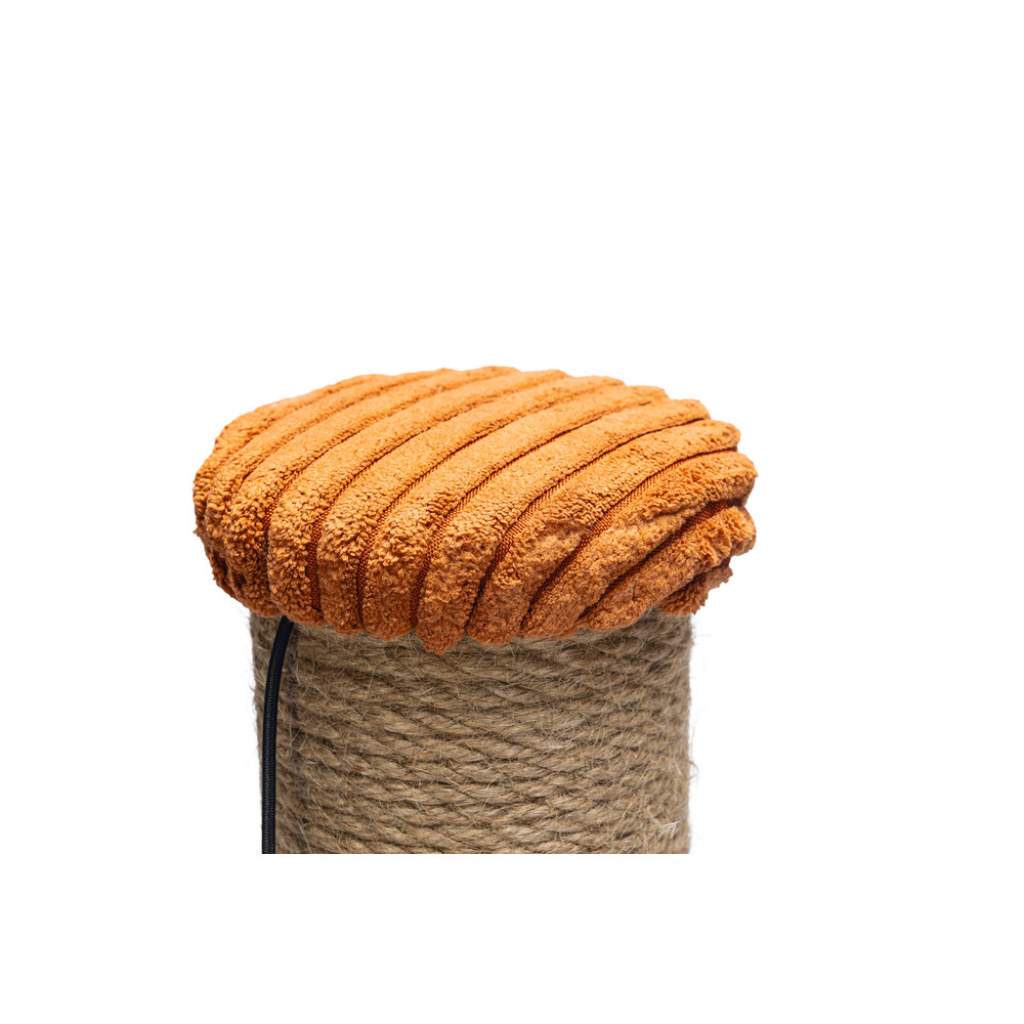 Beeztees Dbl Ribbed Kedi Tırmalama Tahtası ve Oyuncağı 35x35x50cm (Turuncu)