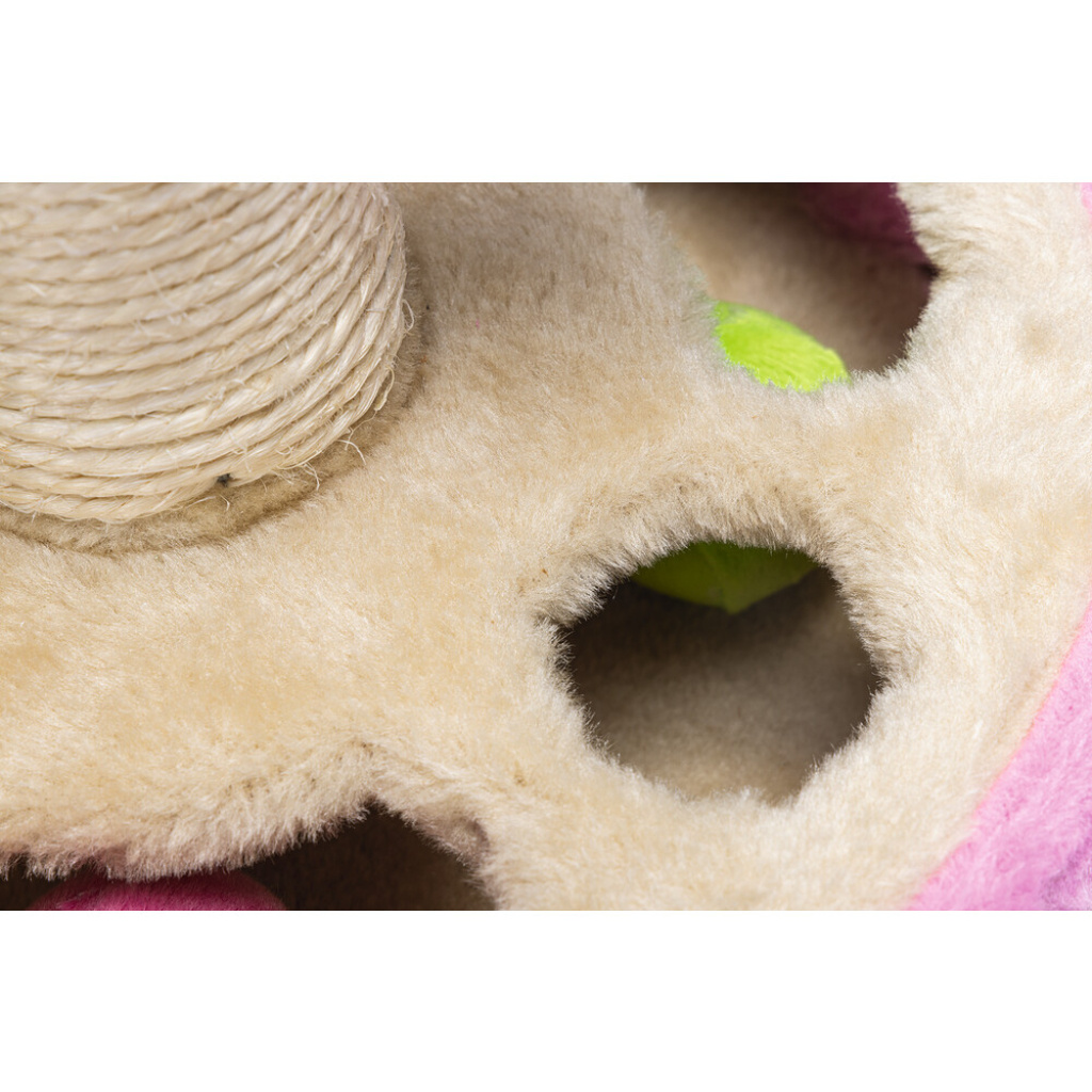 Beeztees Gotcha Kedi Tırmalama Tahtası ve Oyuncağı 27x27x40cm (Pembe)