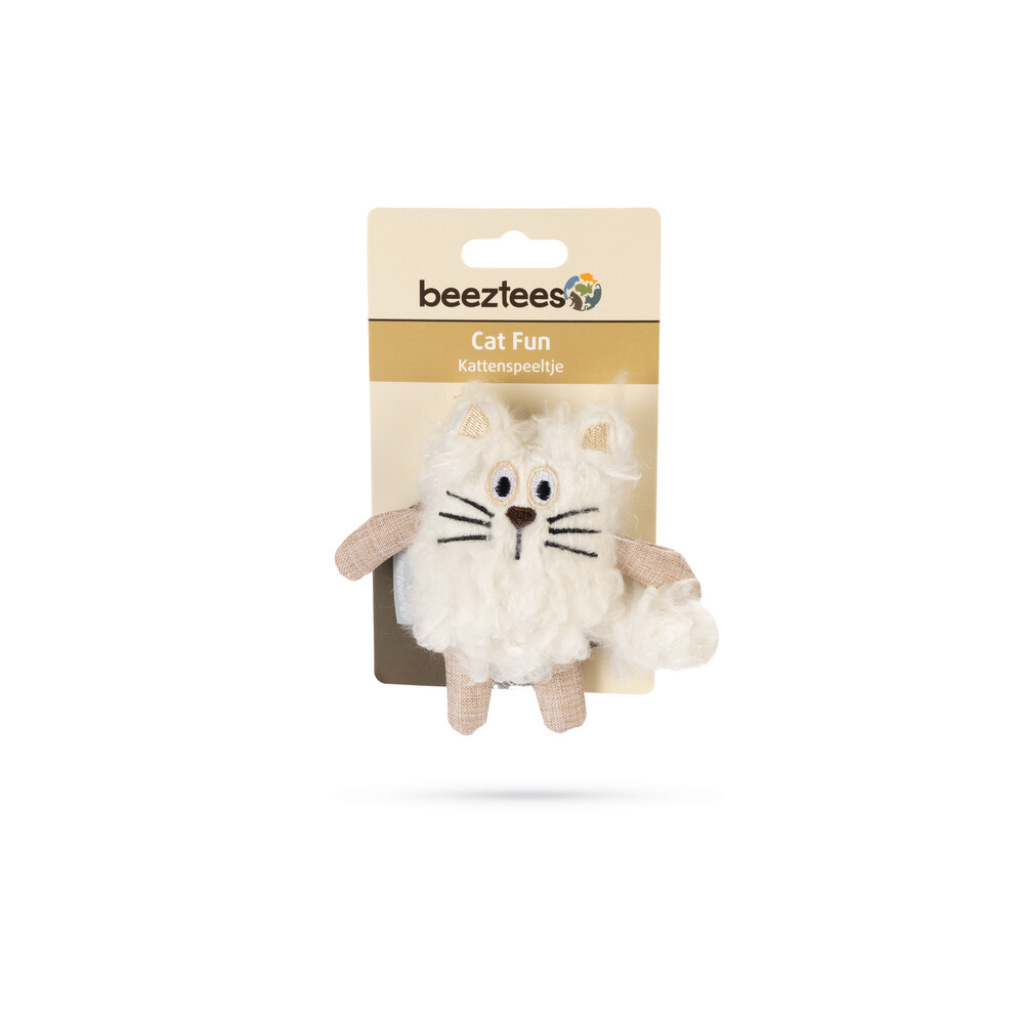 Beeztees Peluş Kedi Oyuncağı 15x10x3cm (Beyaz)