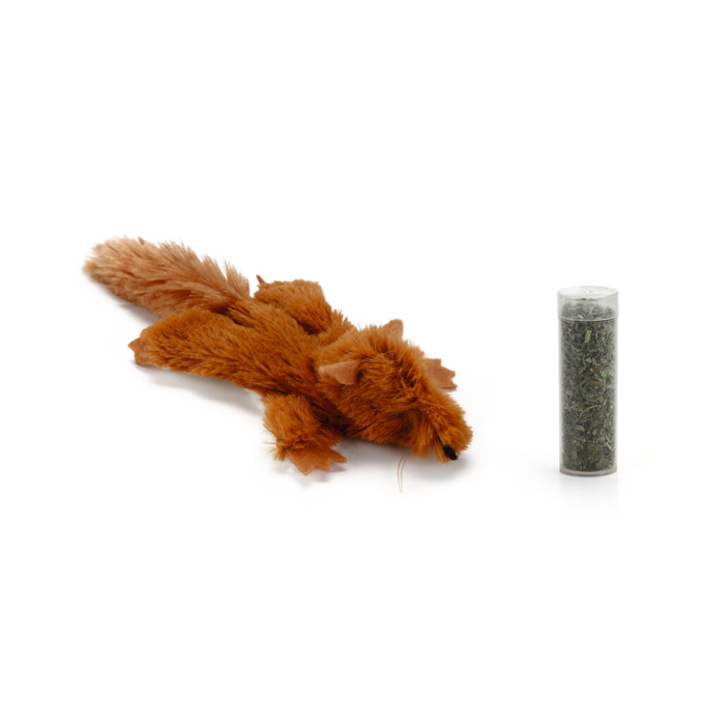 Beeztees Kediotlu Peluş Sincap Kedi Oyuncağı 14cm