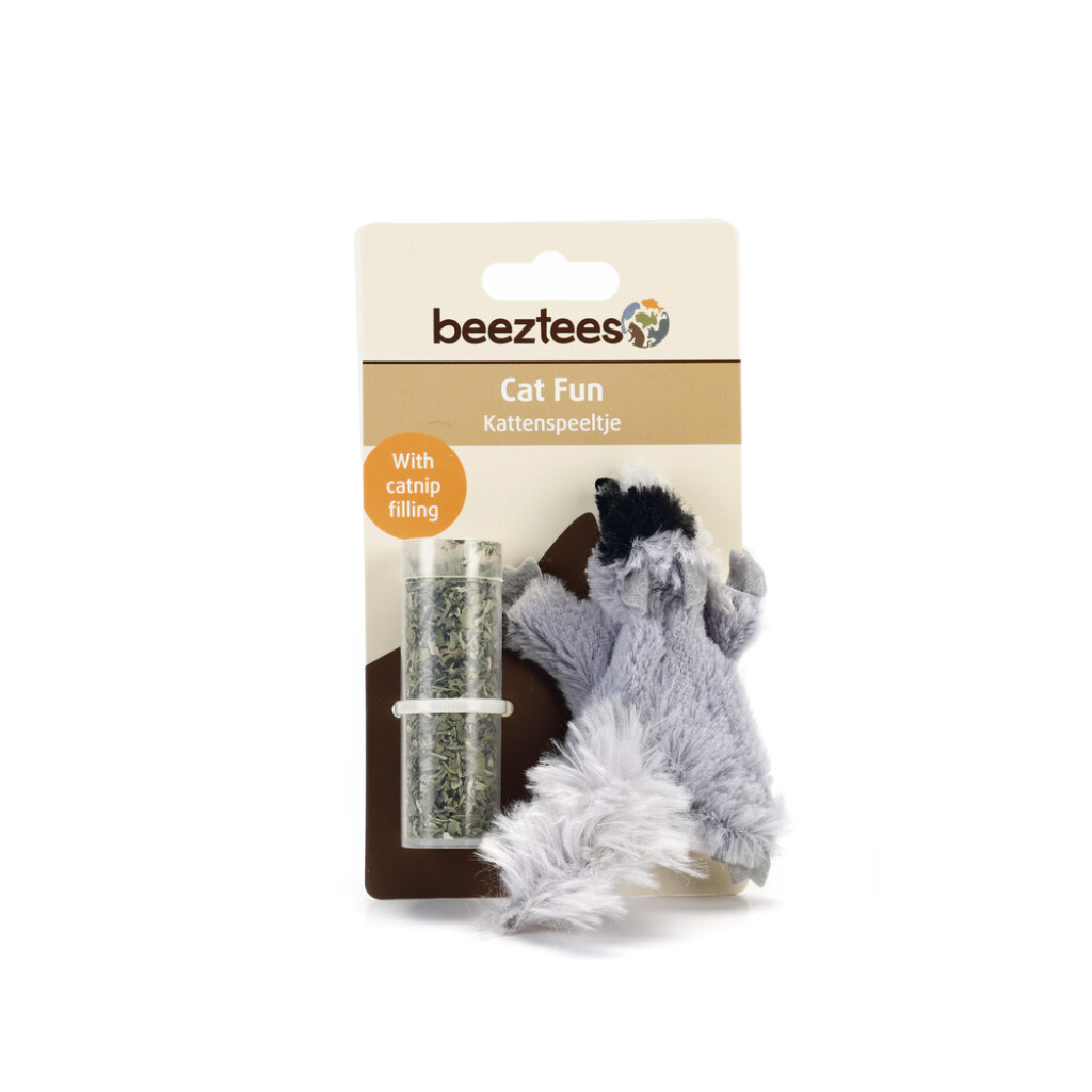 Beeztees Kedi Otlu Peluş Sincap Kedi Oyuncağı 14cm