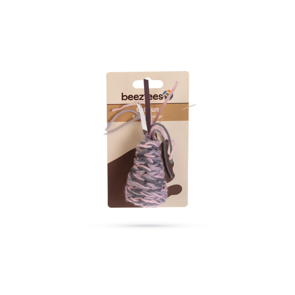 Beeztees Cone Mara Yün ve Kurdela Koni Kedi Oyuncağı 7x4x3cm (Pembe)
