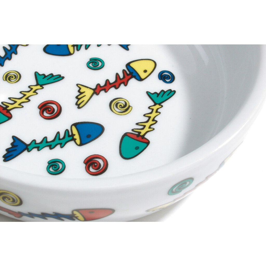 Beeztees Kediler için Porselen Mama ve Su Kabı 13,5cm 330ml (Beyaz)