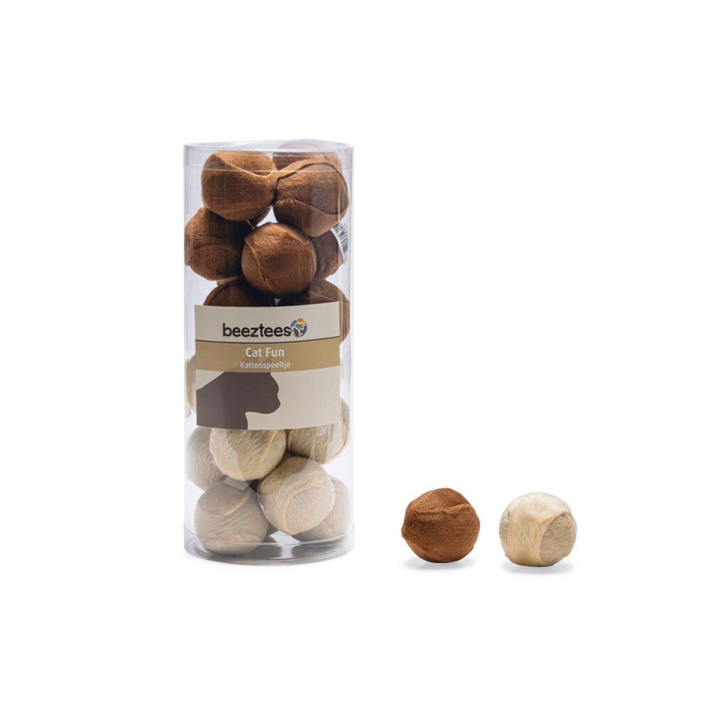Beeztees Peluş Top Kedi Oyuncağı 4cm (Karışık Renkli)