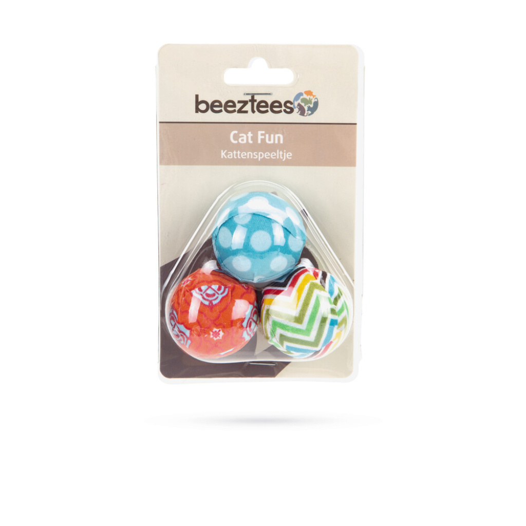 Beeztees Bolinas Kumaş Top Kedi Oyuncağı 4cm (3 Adet)