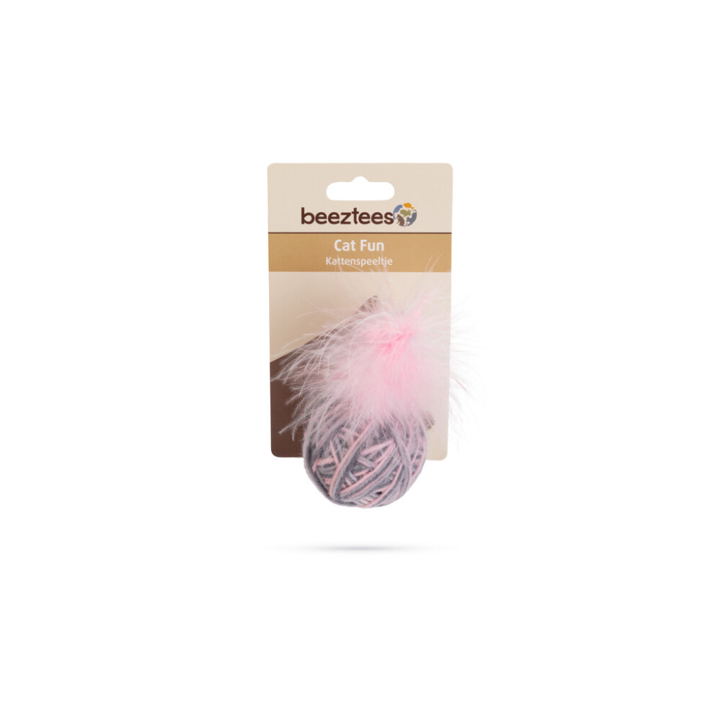 Beeztees Ming Yün Tüylü Top Kedi Oyuncağı 5cm (Pembe)