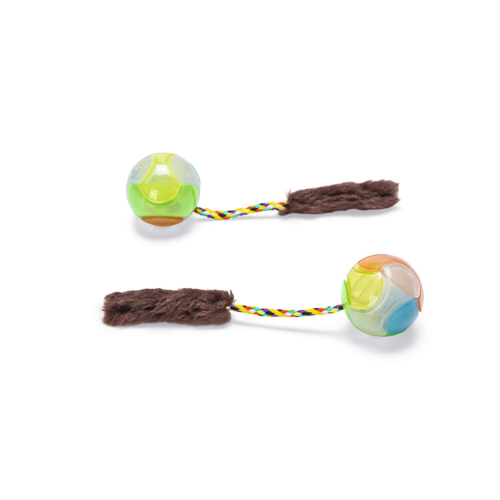 Beeztees Glow Kuyruklu Top Kedi Oyuncağı 18x4,5x4,5cm (2 Adet)