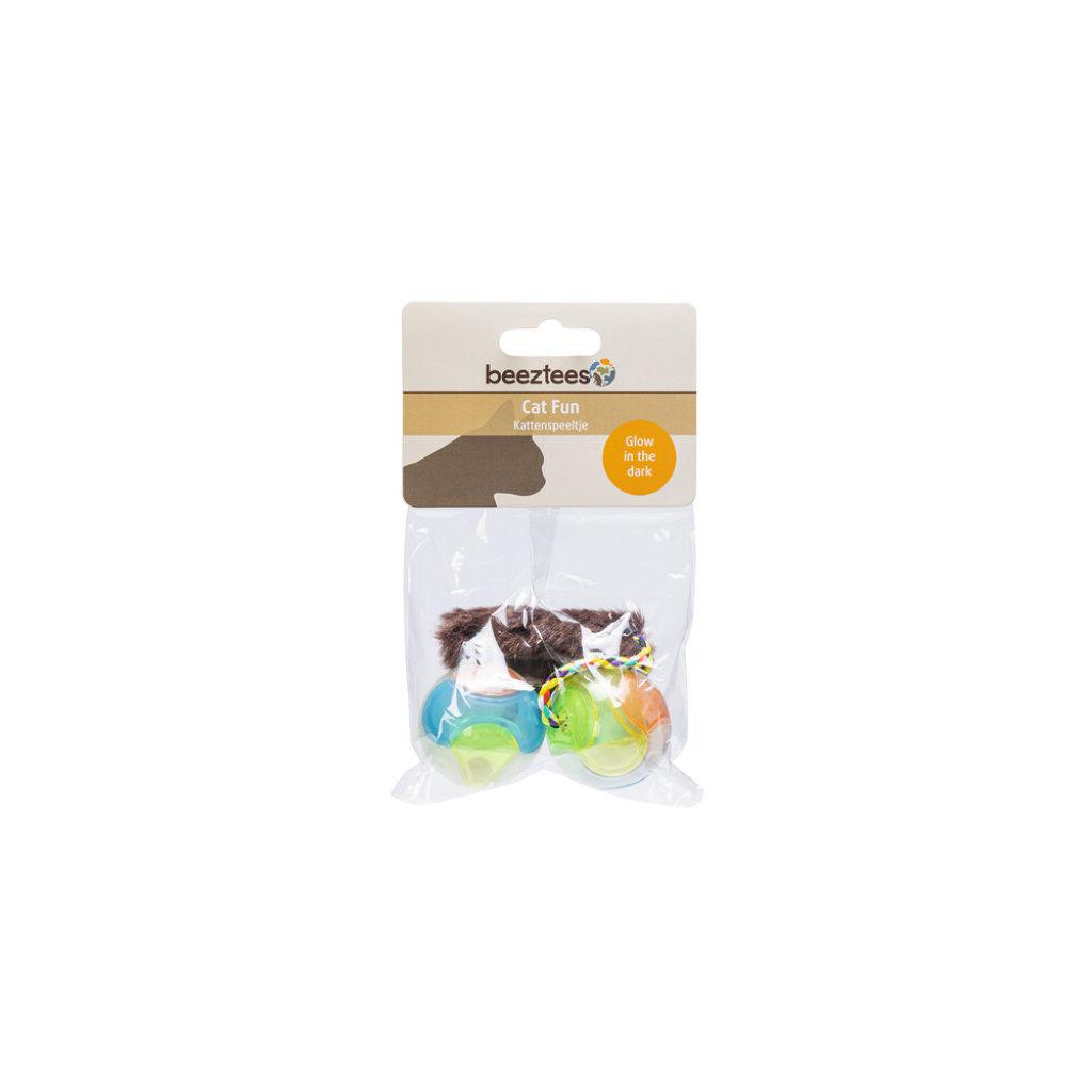 Beeztees Glow Kuyruklu Top Kedi Oyuncağı 18x4,5x4,5cm (2 Adet)