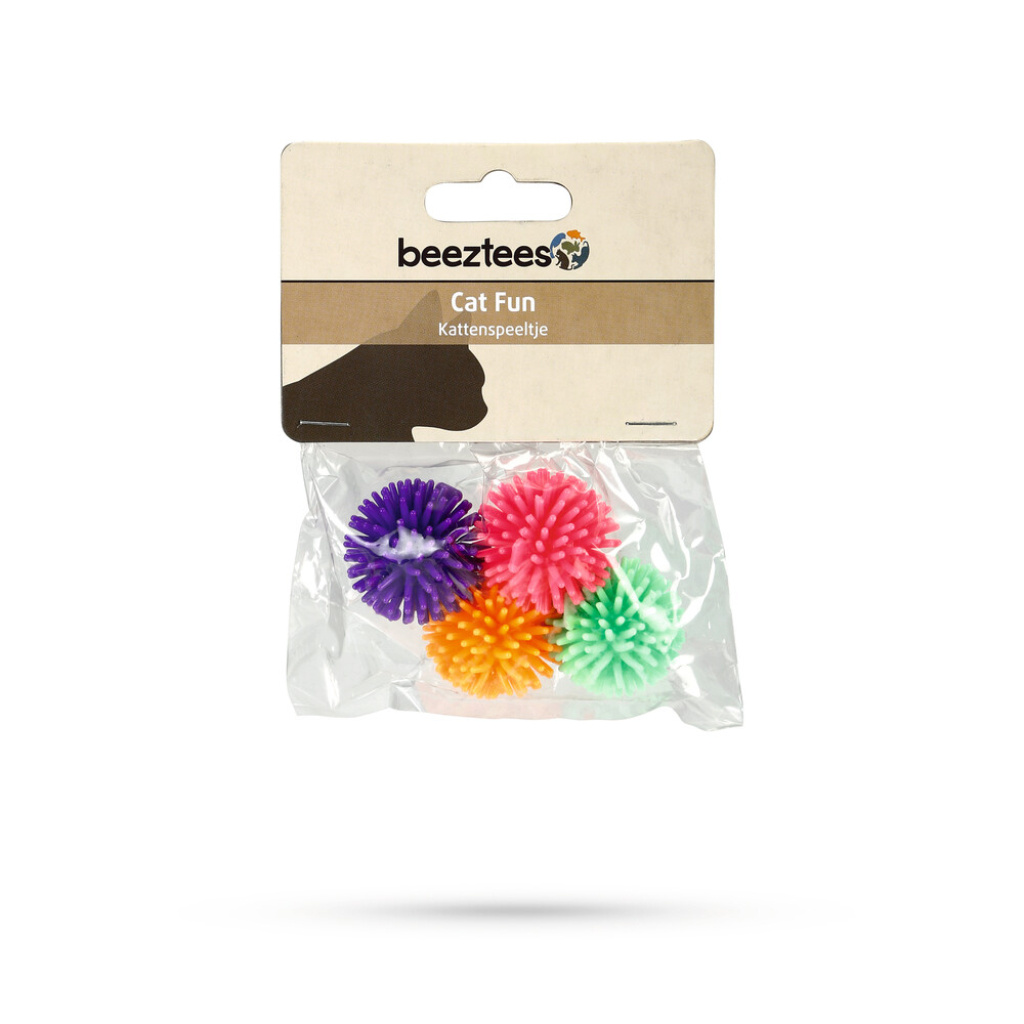 Beeztees Fun Cat Plastik Top Kedi Oyuncağı 3,5cm (4 Adet)