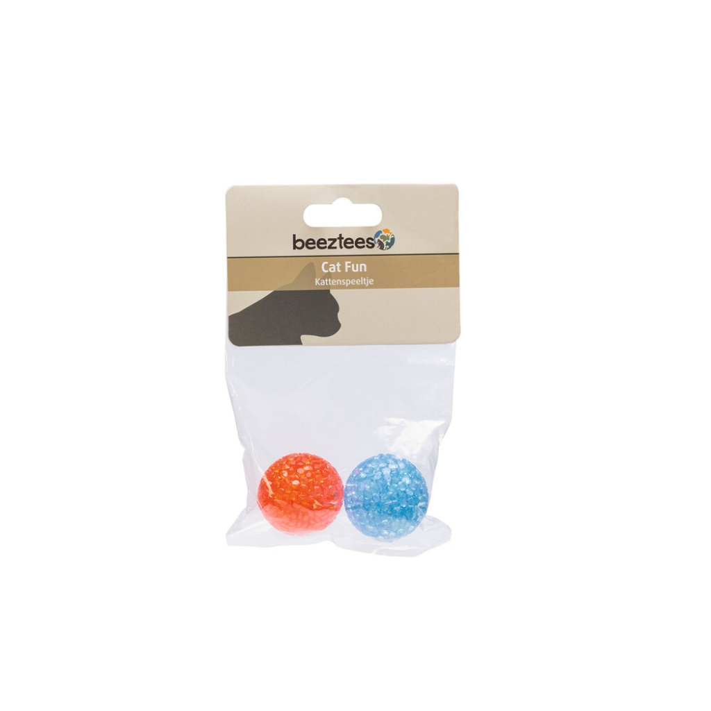 Beeztees Glitter Ball Plastik Top Kedi Oyuncağı 4cm (2 Adet)