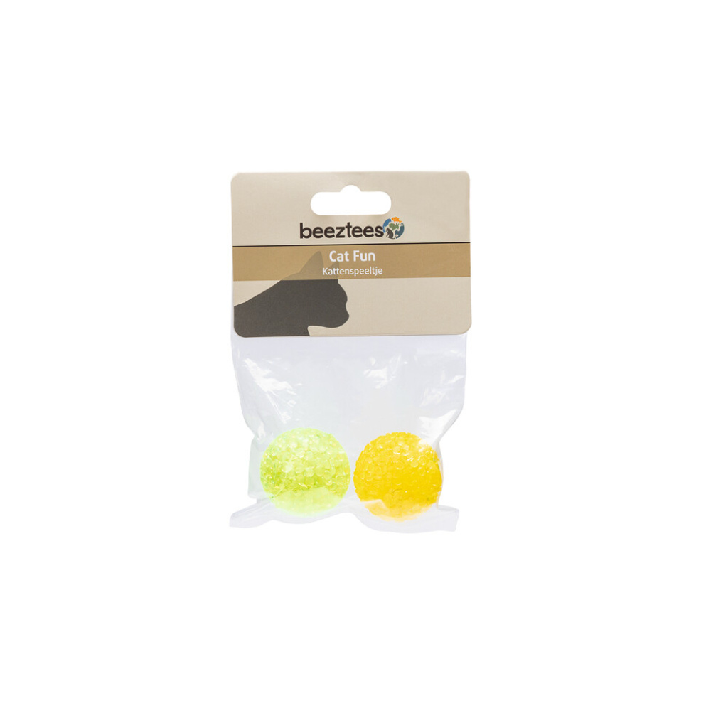 Beeztees Glitter Ball Plastik Top Kedi Oyuncağı 4cm (2 Adet)