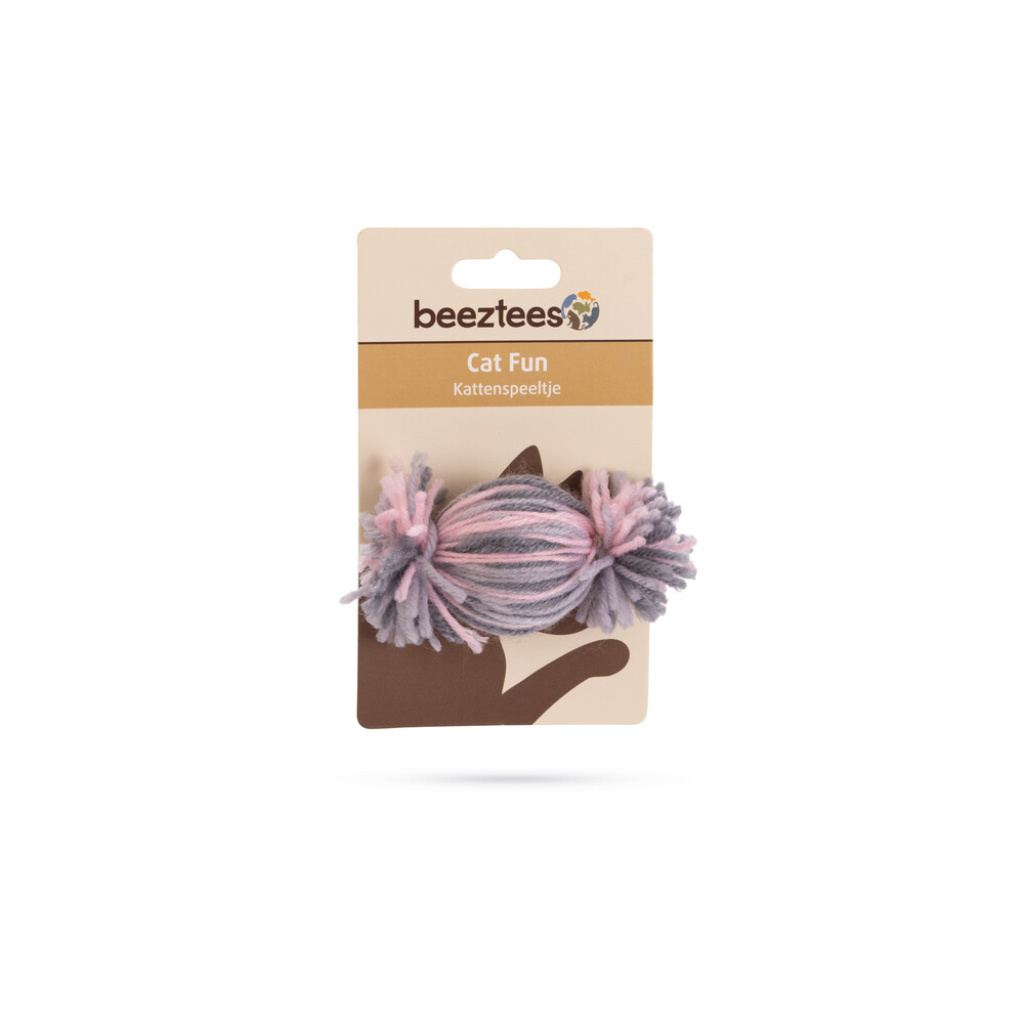 Beeztees Toffee Yün Top Kedi Oyuncağı 10x5x5cm (Pembe)