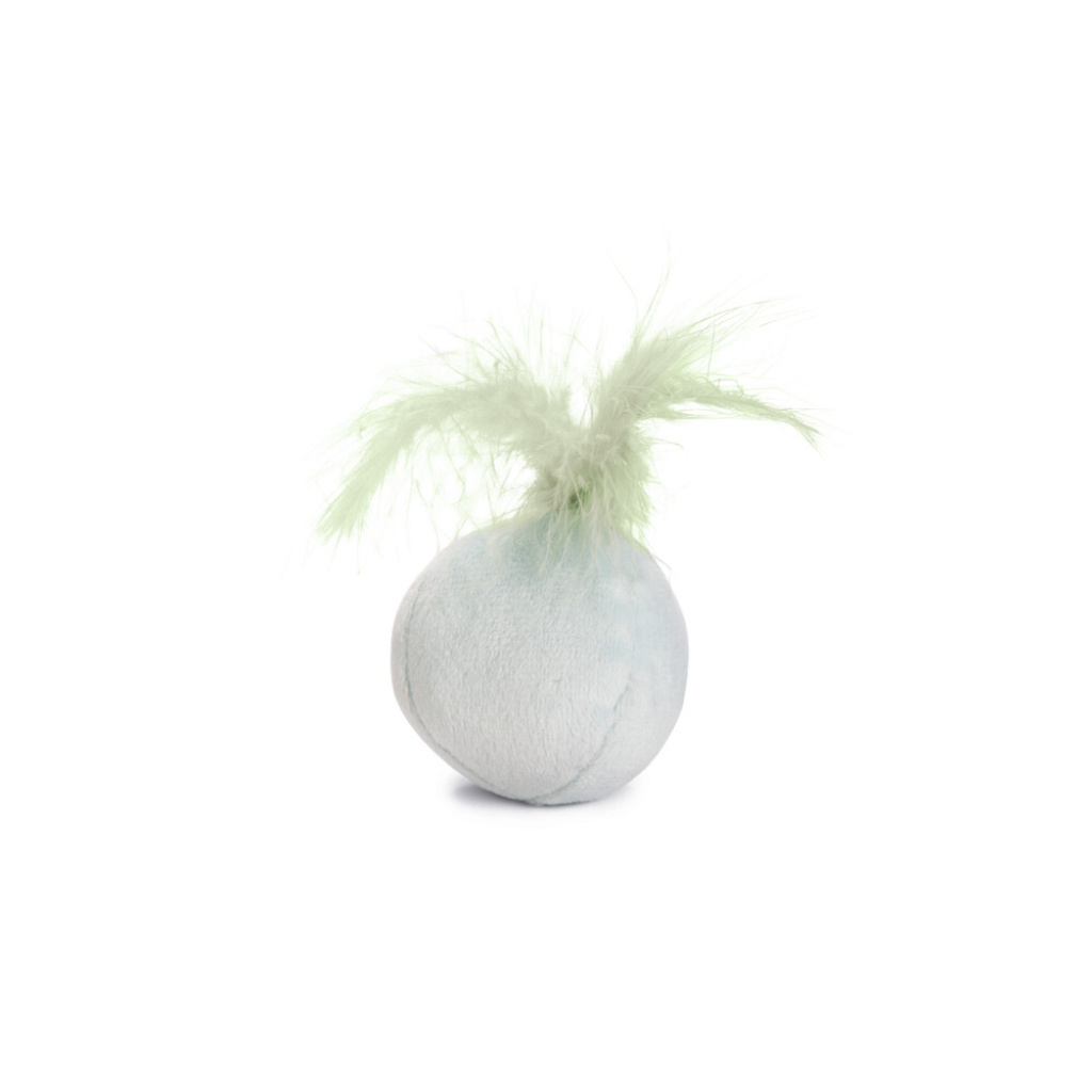 Beeztees Rizo Peluş Tüylü Top Yavru Kedi Oyuncağı 5x5x12cm