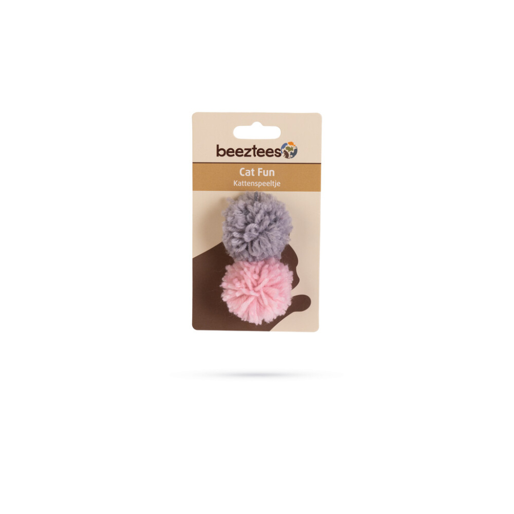 Beeztees Orco Polyester Yün Top Kedi Oyuncağı 4cm (Pembe)