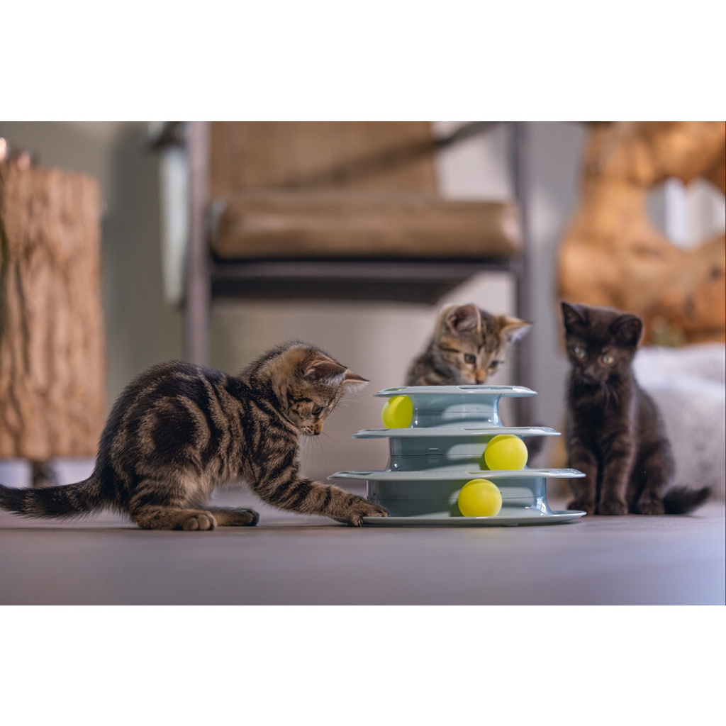 Beeztees Plastik 3 Katlı Toplu Yavru Kedi Oyuncağı 25x25x13cm