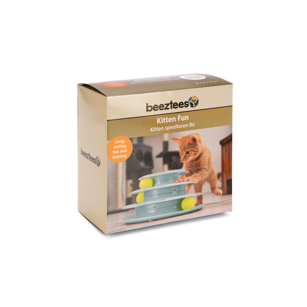 Beeztees Plastik 3 Katlı Toplu Yavru Kedi Oyuncağı 25x25x13cm