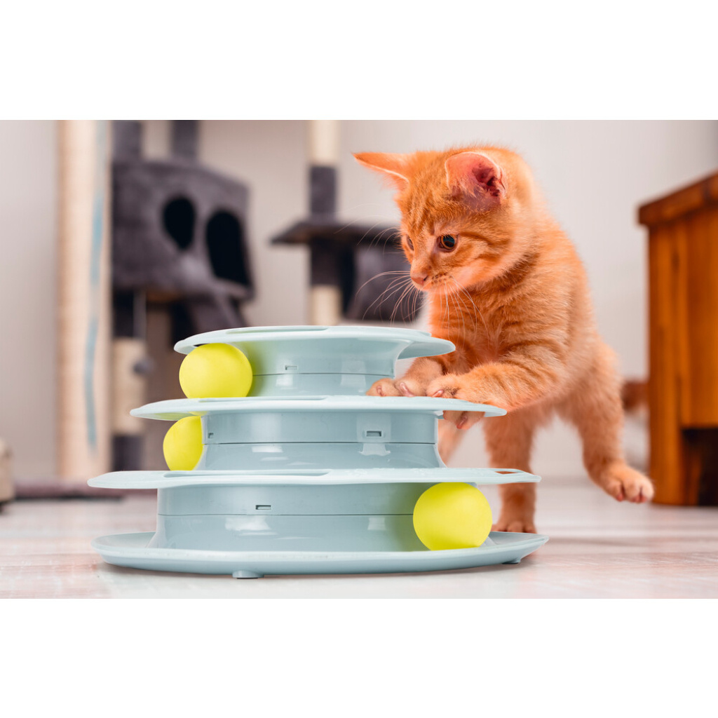 Beeztees Plastik 3 Katlı Toplu Yavru Kedi Oyuncağı 25x25x13cm