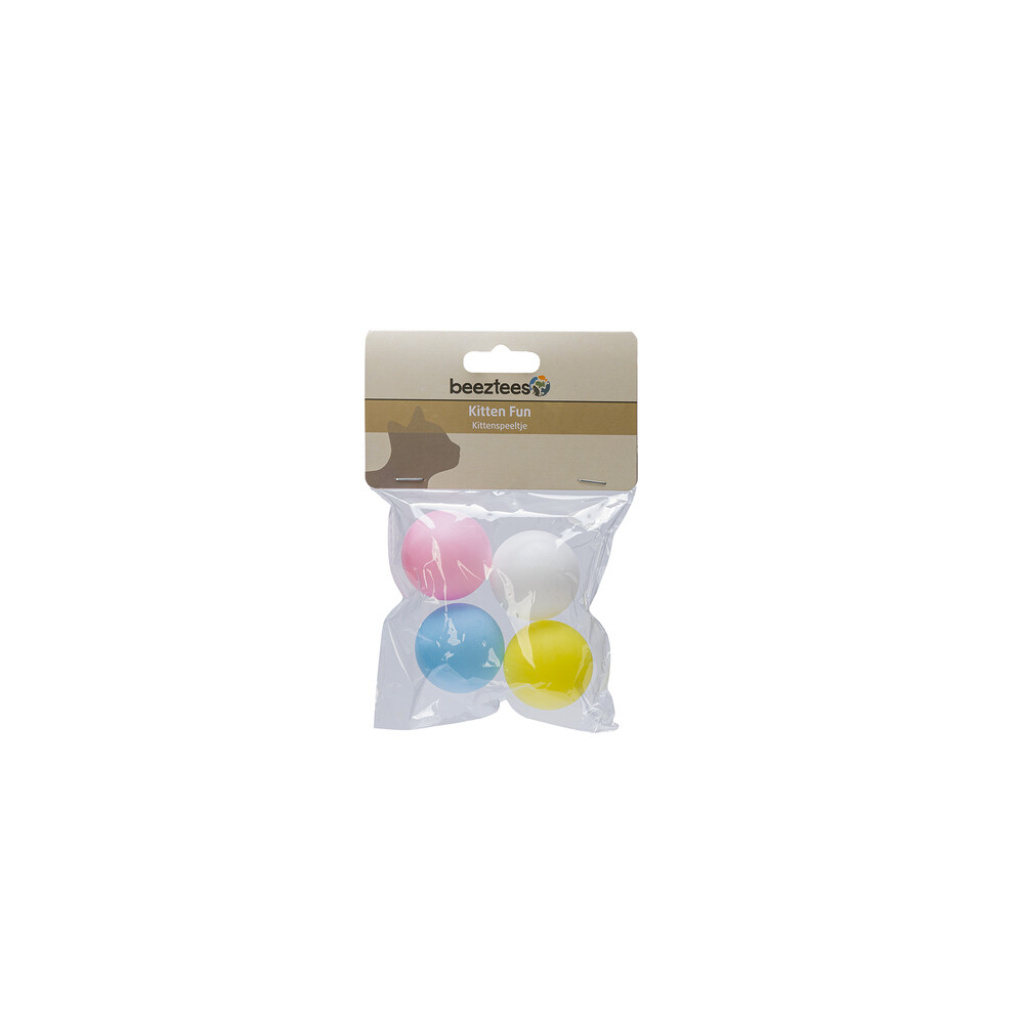 Beeztees Ping Pong Topu Yavru Kedi Oyuncağı 4cm (4'lü)