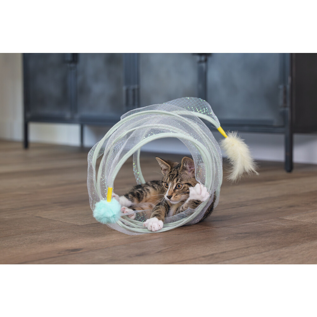 Beeztees Gabi Spiral Yavru Kedi Tüneli 60x25x25cm
