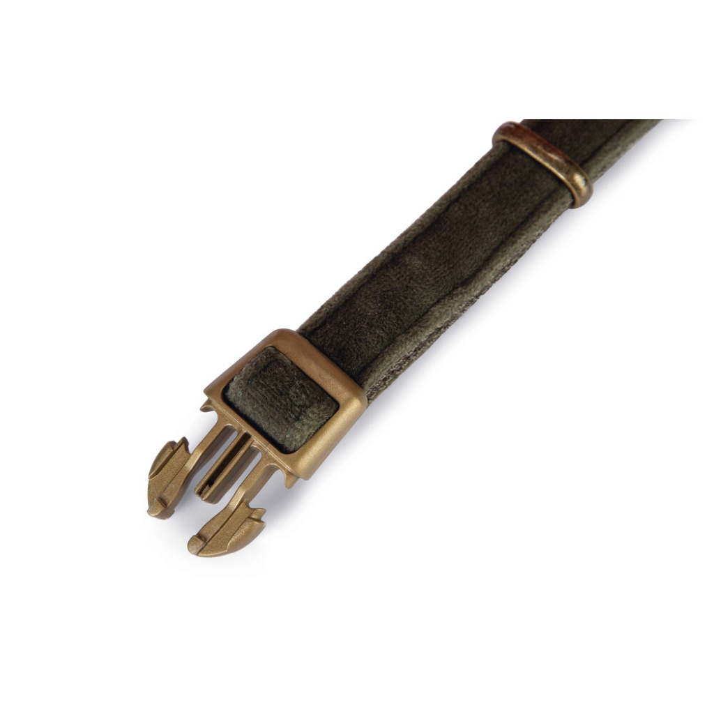 Beeztees Dbl Velura Kadife Köpek Boyun Tasması 48-70cm (Yeşil)