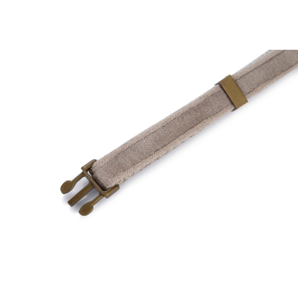 Beeztees Dbl Velura Kadife Köpek Boyun Tasması 20-30cm (Gri)