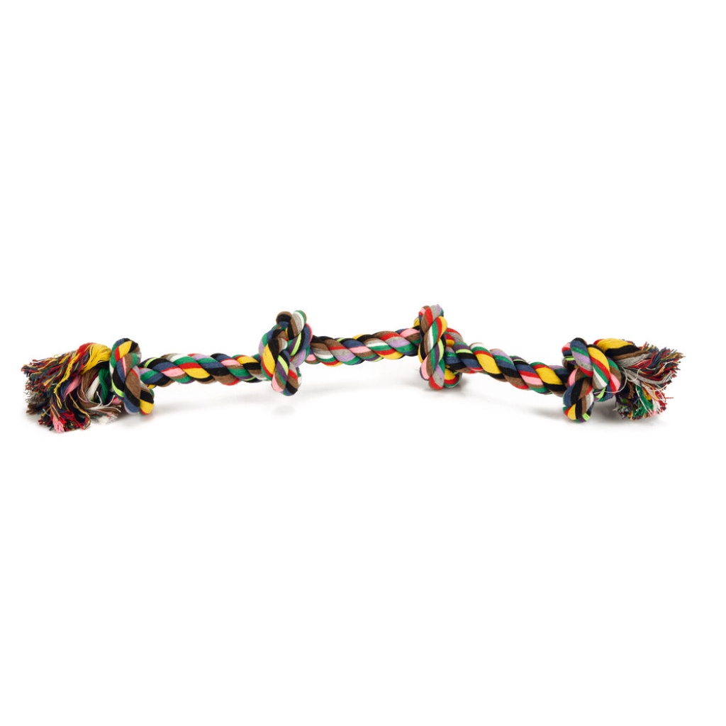 Beeztees Pamuk Çift Düğümlü Diş İpi Köpek Oyuncağı 60x7x7cm
