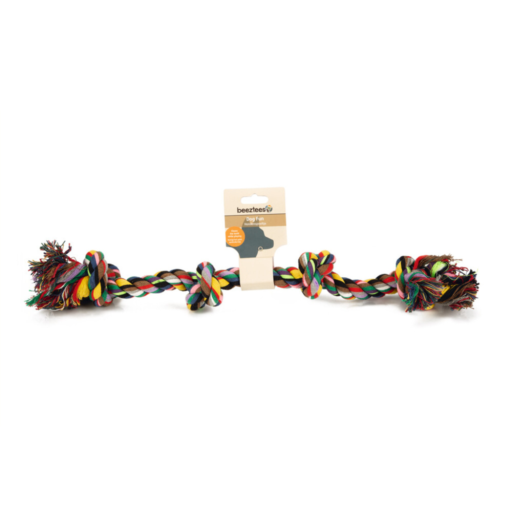 Beeztees Pamuk Çift Düğümlü Diş İpi Köpek Oyuncağı 60x7x7cm