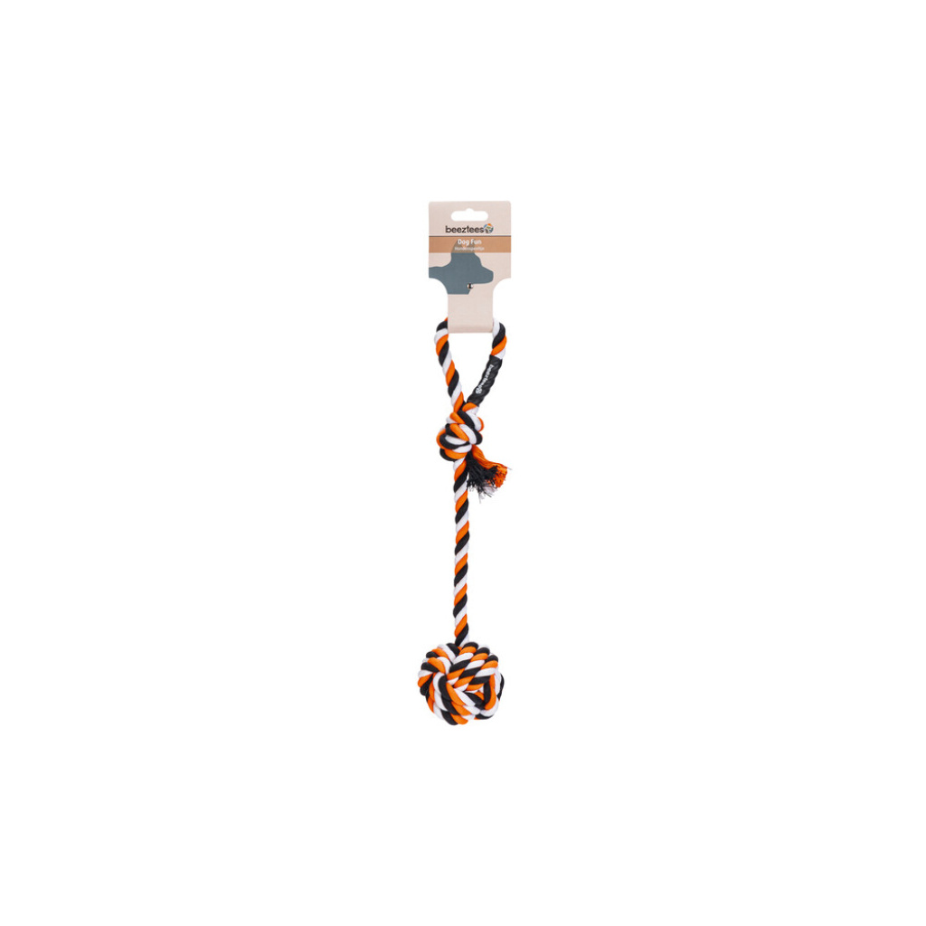 Beeztees Cord Diş İpinden Top ve Tutamaçlı Köpek Oyuncağı 40x7x7cm
