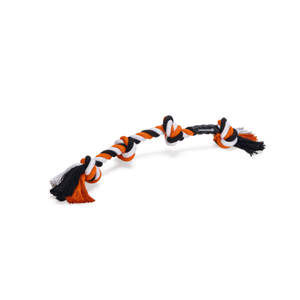 Beeztees Flossy Dört Düğümlü Diş İpi Köpek Oyuncağı 40x5,5x4,55cm