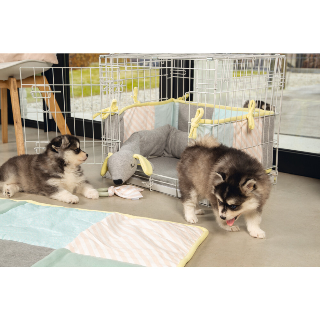 Beeztees Kauçuk Kumaş Yavru Köpek Diş Oyuncağı 22x8,5x2cm (Yeşil)