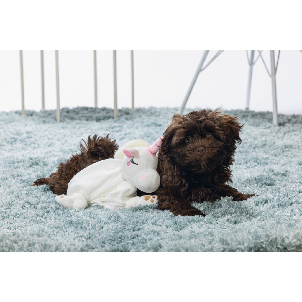 Beeztees Peluş Unicorn Yavru Köpek Oyuncağı 33x25x14cm (Beyaz)