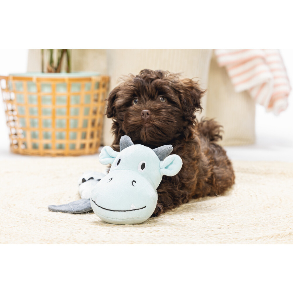 Beeztees Flatino Peluş Ejderha Yavru Köpek Oyuncağı 70x16x10cm (Gri)