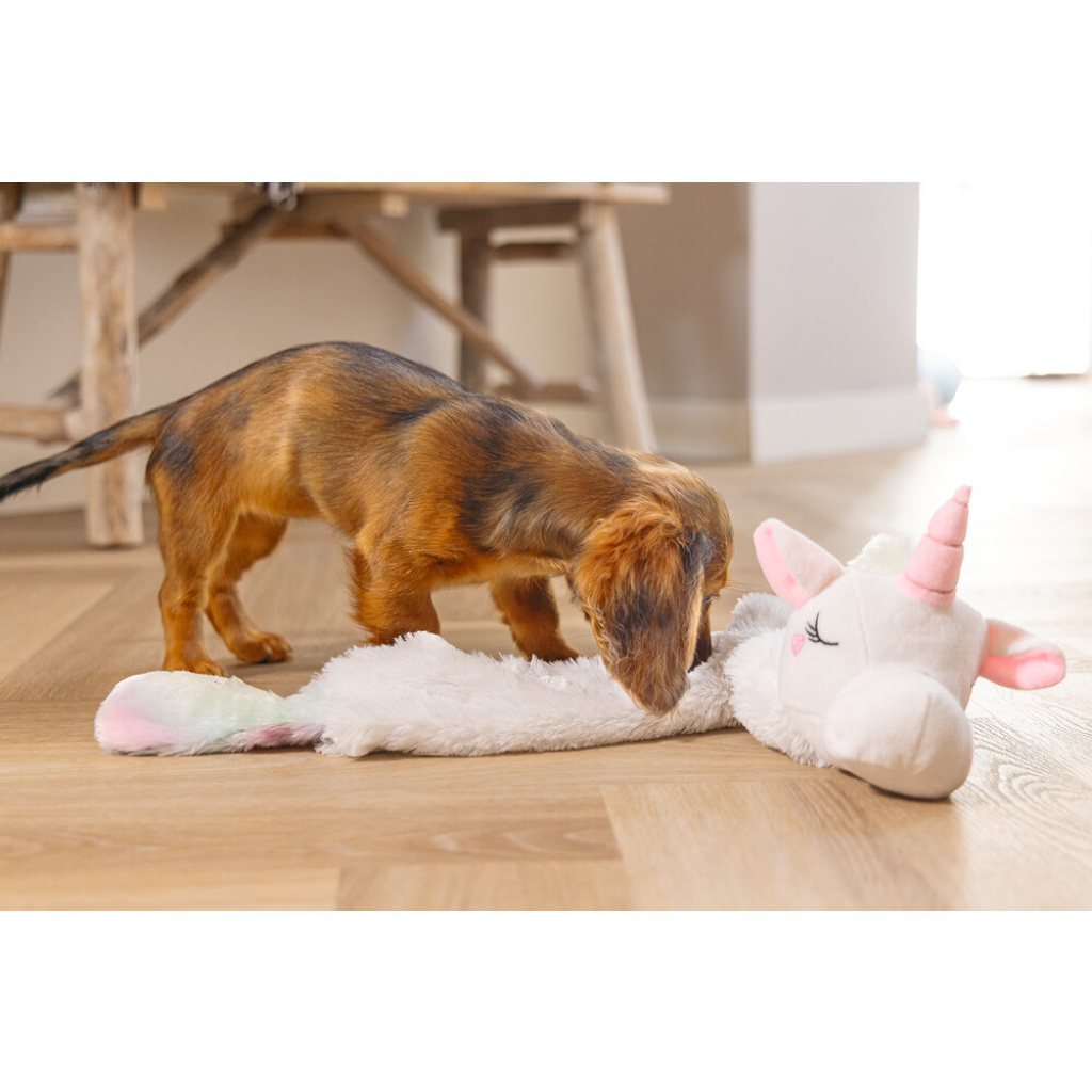 Beeztees Peluş Unicorn Yavru Köpek Oyuncağı 74x14x15cm (Beyaz)