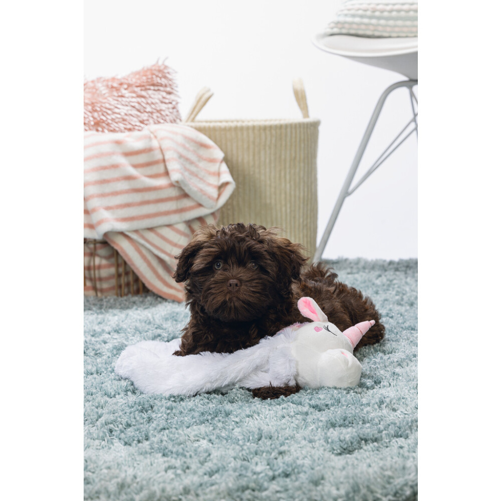 Beeztees Peluş Unicorn Yavru Köpek Oyuncağı 74x14x15cm (Beyaz)