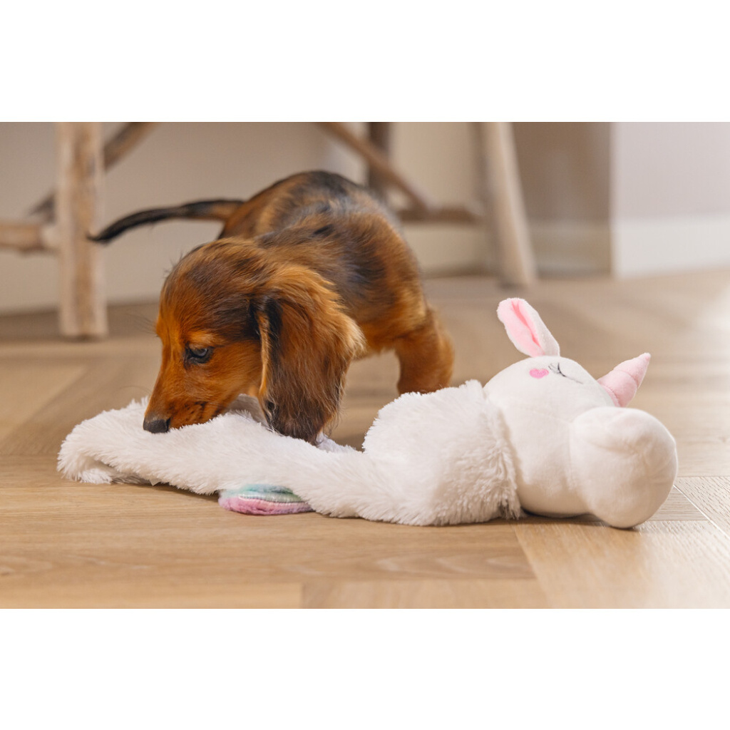 Beeztees Peluş Unicorn Yavru Köpek Oyuncağı 74x14x15cm (Beyaz)