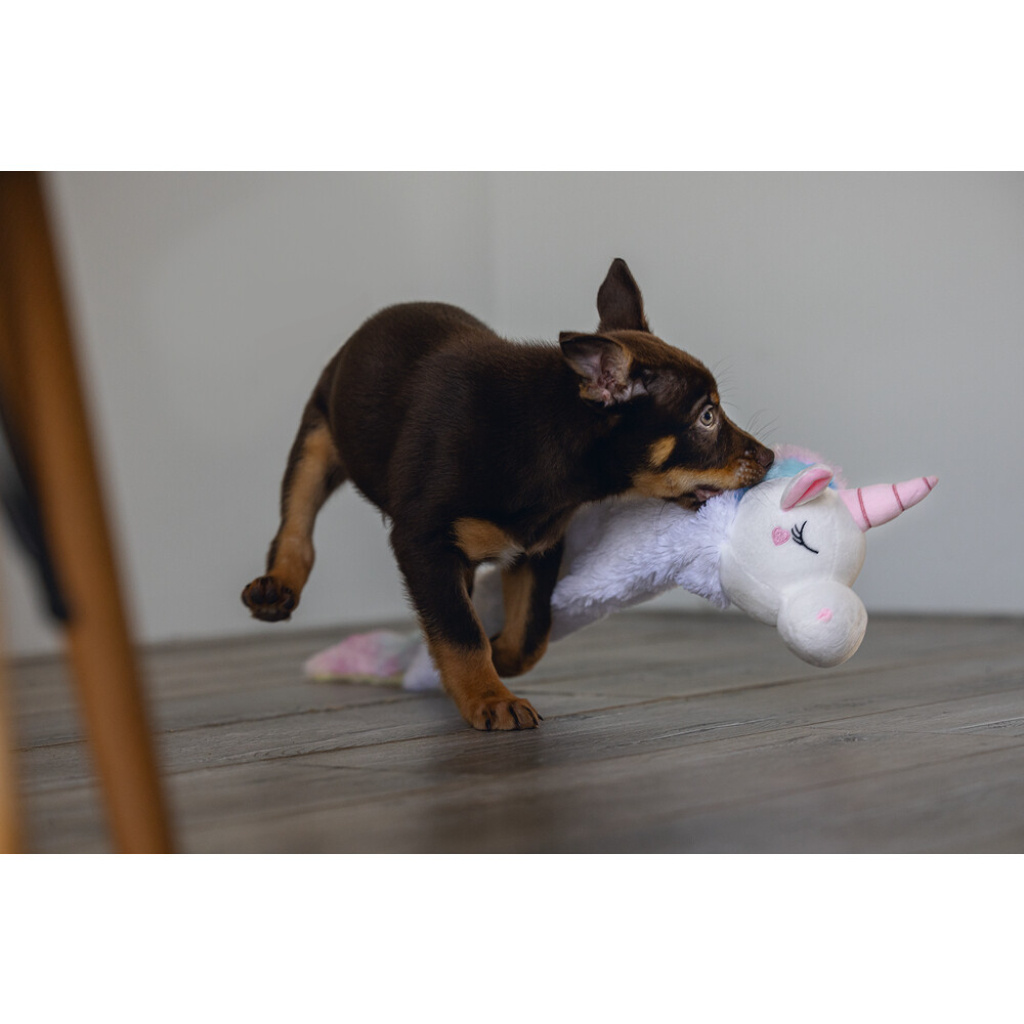 Beeztees Peluş Unicorn Yavru Köpek Oyuncağı 74x14x15cm (Beyaz)