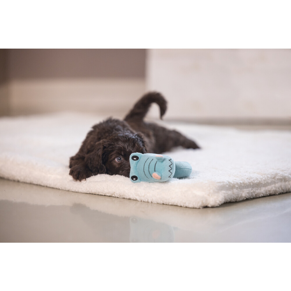 Beeztees Rattle Krokie Peluş Köpek Oyuncağı 16x18x8,5cm (Turkuaz)